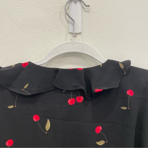 Tobi Dresses Cherry Print Wrap Dress Size Small. - Picture 7 of 8